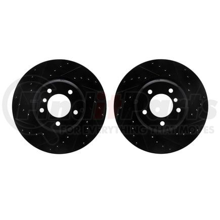 Dynamic Friction Company 8002-31002 Brake Rotors - Drilled & Slotted - Black