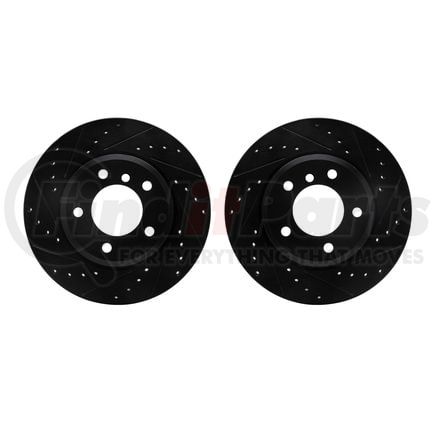 Dynamic Friction Company 8002-31016 Brake Rotors - Drilled & Slotted - Black