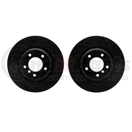 Dynamic Friction Company 8002-31019 Brake Rotors - Drilled & Slotted - Black