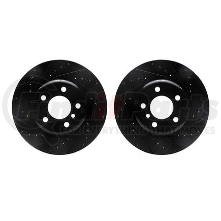 Dynamic Friction Company 8002-31029 Brake Rotors - Drilled & Slotted - Black