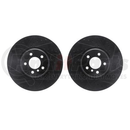 Dynamic Friction Company 8002-31063 Brake Rotors - Drilled & Slotted - Black