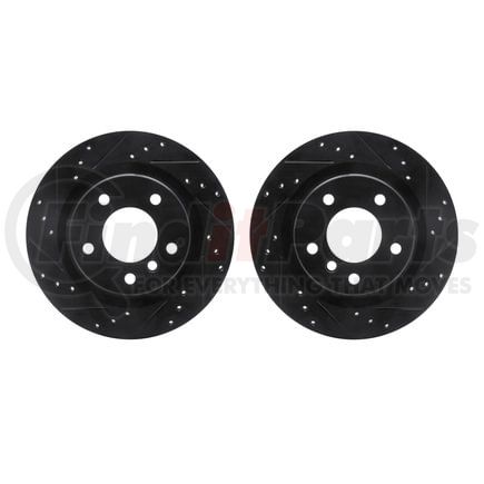 Dynamic Friction Company 8002-31081 Brake Rotors - Drilled & Slotted - Black
