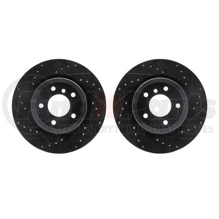 Dynamic Friction Company 8002-31082 Brake Rotors - Drilled & Slotted - Black