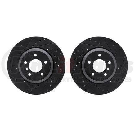 Dynamic Friction Company 8002-31097 Brake Rotors - Drilled & Slotted - Black