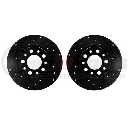Dynamic Friction Company 8002-42029 Brake Rotors - Drilled & Slotted - Black