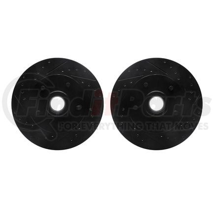 Dynamic Friction Company 8002-47002 Brake Rotors - Drilled & Slotted - Black