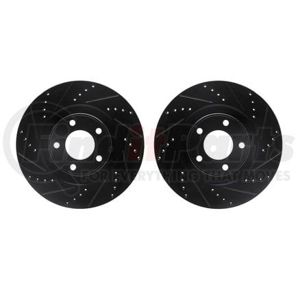 Dynamic Friction Company 8002-54051 Brake Rotors - Drilled & Slotted - Black