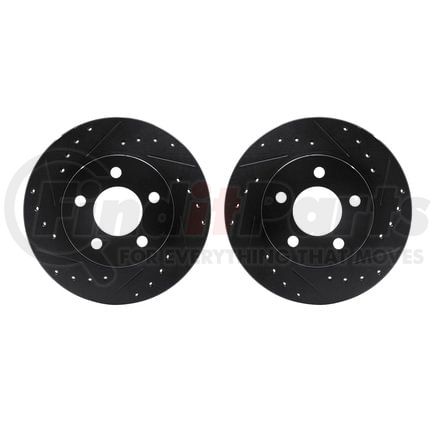 Dynamic Friction Company 8002-54073 Brake Rotors - Drilled & Slotted - Black