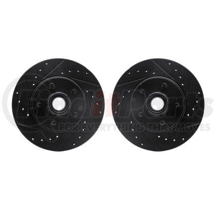 Dynamic Friction Company 8002-54074 Brake Rotors - Drilled & Slotted - Black