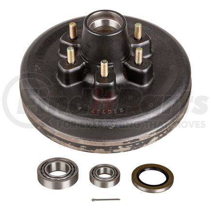 Retrac Mirror 814211 12" Brake Drum Hub Assembly for 6,000-lb. Axle - 6 on 5.5", 1/2" Stud (with Bearing Cone Kit)