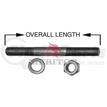 Meritor R307868 Axle Hub Assembly - Air Spring Stud Assembly, 1/2 -20 X 5 Long