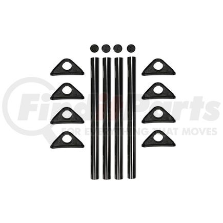 Fleet Engineers 031-02042 X-Flex Straight End Mount, Standard Quick Pick Set, Stainless Steel, Top Radius Application