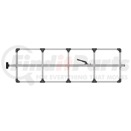 Fleet Engineers 080-01316 SL-30 Cargo Bar, 84-114, Articulating and F-track Ends, Attached 5 Crossmember Hoop, Mill Aluminum