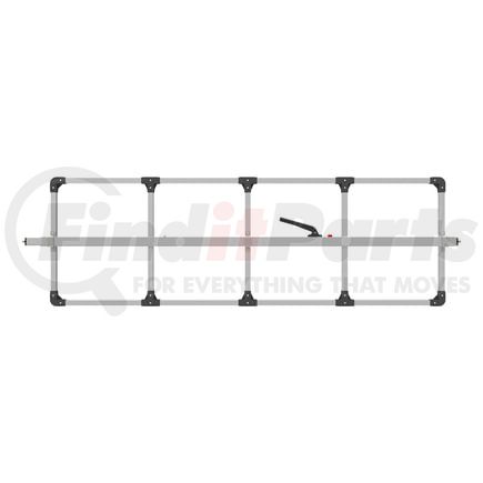 Fleet Engineers 080-01332 SL-30 Cargo Bar, 84-114, E-track Ends, Attached 5 Crossmember Hoop, Mill Aluminum