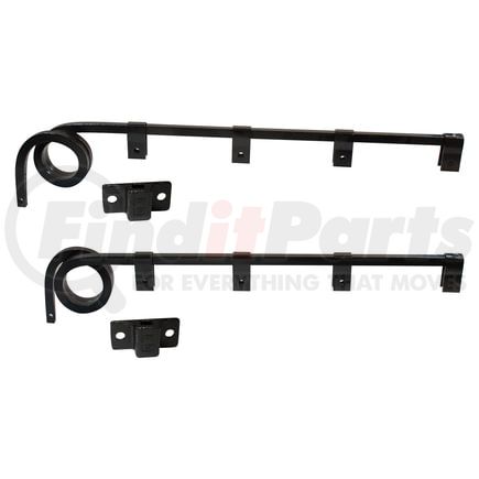 Fleet Engineers 031-00108 Mud Flap Bracket - 0.75 Bar, Straight, Double Coil, Standard Mount, Pair with Mounts