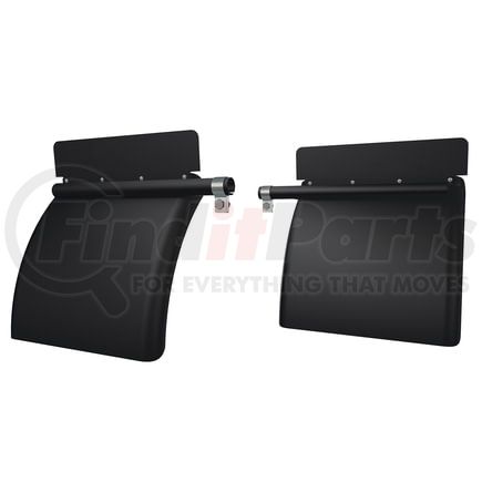 Fleet Engineers 031-01637 Cross-Tube Classic XTPL-24 Low Mount with Black Top Flaps, Black Poly, Pair