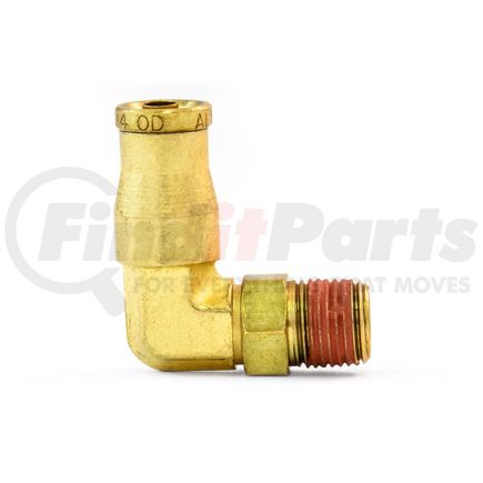 Tramec Sloan S269PMT-4-2C Air Brake Fitting - 1/4 Inch x 1/8 Inch 360 Degree Swivel Male Elbow - Push-In