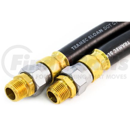 Tramec Sloan 453346 3/8 Adapter Style Hose Assembly, 46, 3/8 Swivels x2, Black