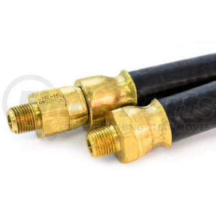 Tramec Sloan 461115 1/4 Transmission Air Shift Hose Assembly, 15, 1/8 Fixed 1/8 Swivel, Black