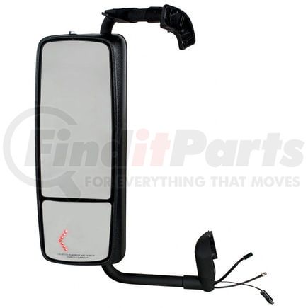 Wheeler Fit 1511-0085 Door Mirror - Left Side, Dual, Heated, Chrome, with Integrated LED Turn Signal Light