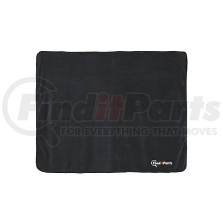 FinditParts FIP-BLANKET Black Micro Coral Fleece Blanket with Embroidered FiP Logo