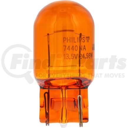 Phillips Industries 7440NACP Turn Signal / Parking Light Bulb - 13.5V, 24.98 Watts, Standard, Amber, Push Type