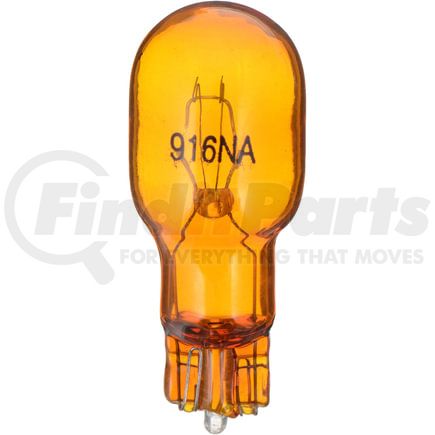 Phillips Industries 916NACP Turn Signal Light Bulb - 13.5V, 7.29 Watts, Standard, Amber, Push Type