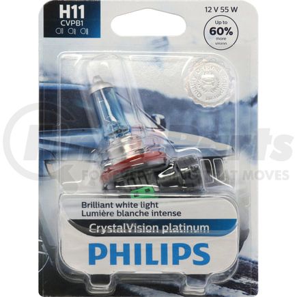 Phillips Industries H11CVPB1 Headlight Bulb - 12V, 55 Watts, White, Halogen