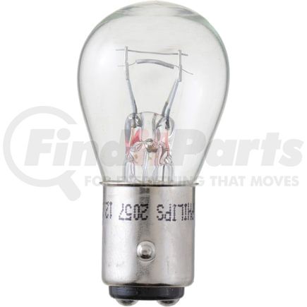 Phillips Industries 2057B2 Tail Light Bulb - 12.8V, 26.9/6.72 Watts, Standard, Clear, Twist Type