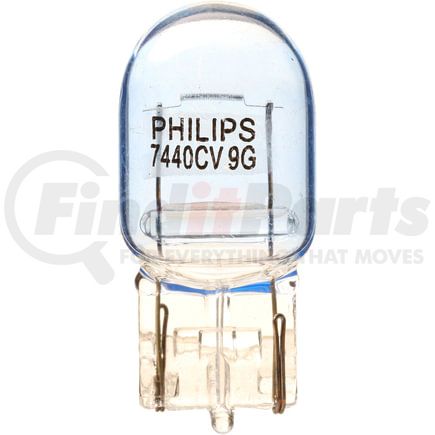 Phillips Industries 7440CVB2 Tail Light Bulb - 13.5V, 24.98 Watts, Blue Coated, Push Type