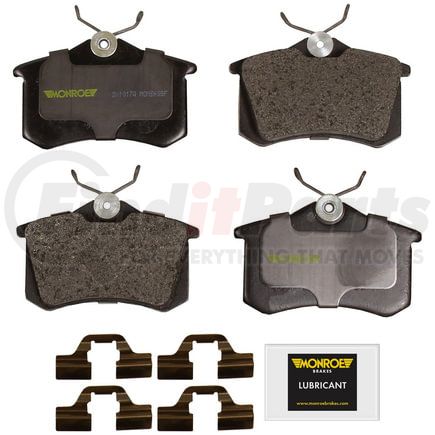 Monroe DX1017A Total Solution Semi-Metallic Brake Pads