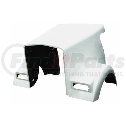 World American WA18-9050 Hood Assembly, 1-Piece Hood-SFA, 66in Centerline, 127in BBC, Curved Glass