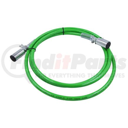 World American WA421167 ABS Straight Cable, Green, 15 ft., 7-Way