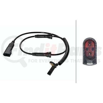HELLA 009106911 Wheel Speed Sensor, Front Axle RH=LH, 12V, 693mm Cable