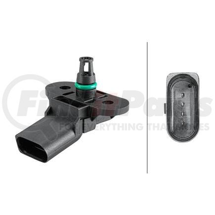 HELLA 358152221 Sensor, boost pressure - 4-pin connector - Bolted