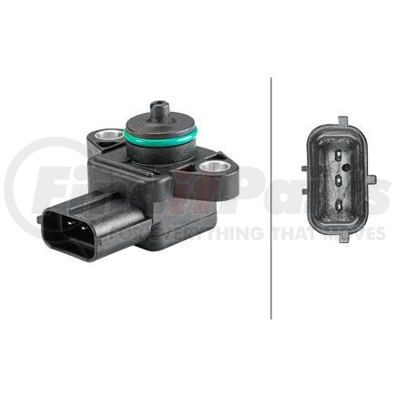 HELLA 358152231 Sensor, boost pressure - 3-pin connector - Bolted