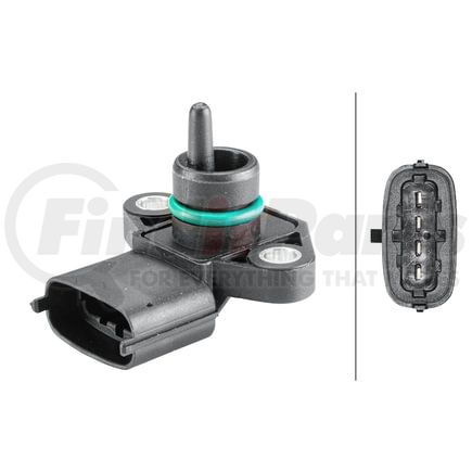 HELLA 358152201 Sensor, boost pressure - 4-pin connector - Bolted