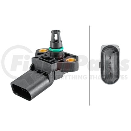 HELLA 358152261 Sensor, boost pressure - 4-pin connector - Bolted