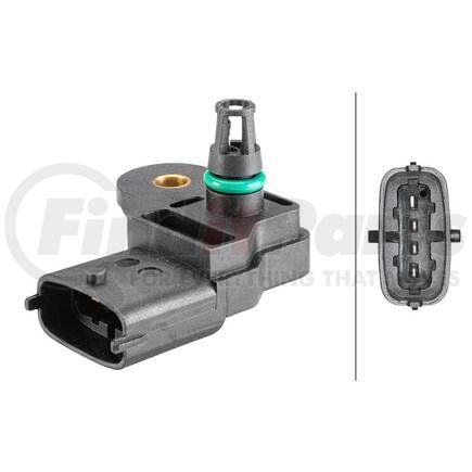 HELLA 358152331 Sensor, boost pressure - 4-pin connector - Bolted