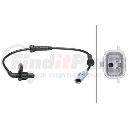 HELLA 012679191 Sensor, wheel speed - 2-pin connector - Rear - Cable: 450mm