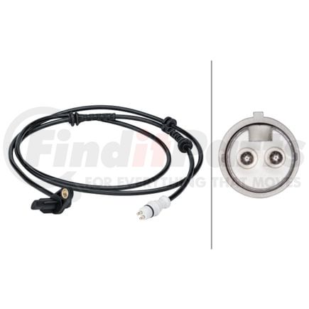 HELLA 012679251 Sensor, wheel speed - 2-pin connector - Rear - Cable: 1580mm