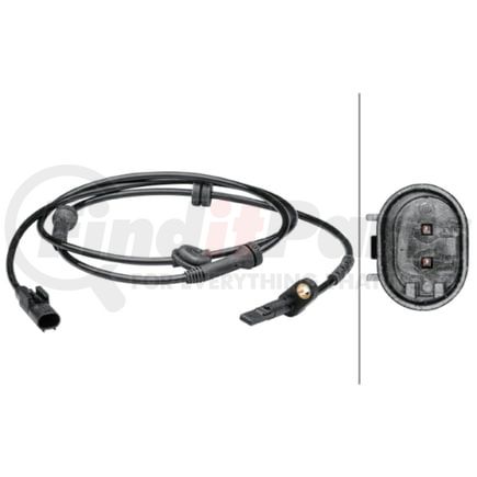 HELLA 012679291 Sensor, wheel speed - 2-pin connector - Rear - Cable: 1450mm