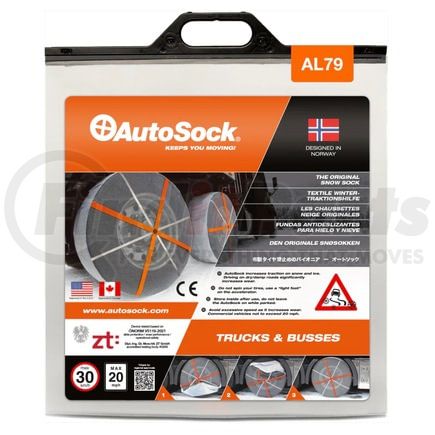 Autosock AL79 Tire Snow Sock - Straps, Front Fabric, Elastic