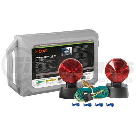 CURT Manufacturing 53204 Magnetic Tow Lights with Storage Case