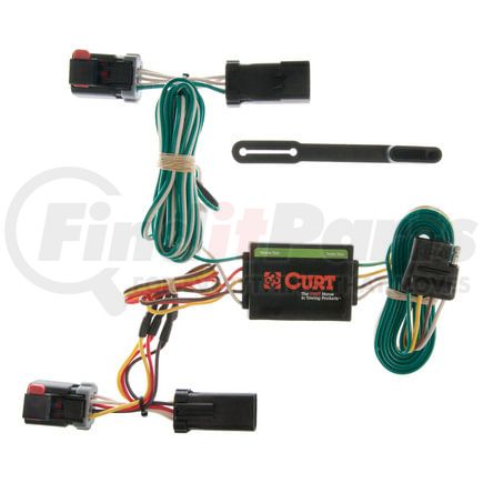 CURT Manufacturing 55334 Custom Wiring; 4-Way Flat; Select Caravan; Durango; Town and Country; Voyager