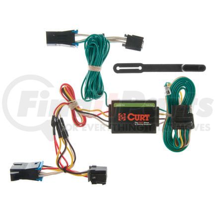 CURT Manufacturing 55335 Custom Wiring; 4-Way Flat; Select Chevrolet Express; GMC Savana 1500; 2500; 3500