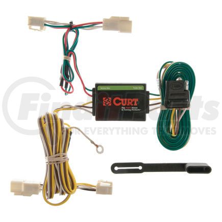 CURT Manufacturing 55341 Custom Wiring Harness; 4-Way Flat Output; Select Toyota 4Runner