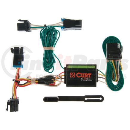 CURT Manufacturing 55377 Custom Wiring; 4-Way Flat; Select Chevrolet Express; GMC Savana 1500; 2500; 3500