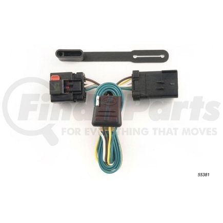 CURT Manufacturing 55381 Custom Wiring; 4-Flat; Select Chrysler; Dodge; Jeep; Mitsubishi with Tow Package