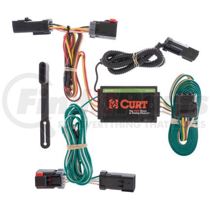CURT Manufacturing 55530 Custom Wiring Harness; 4-Way Flat Output; Select Chrysler Pacifica